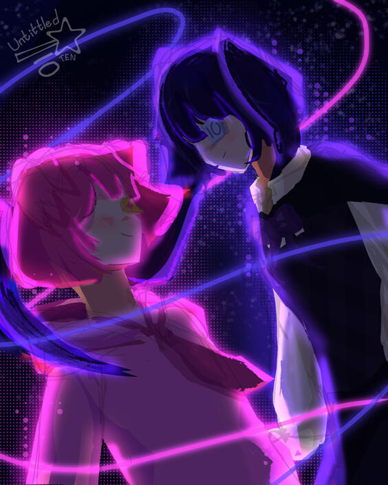 2 Half Body character + Simple Backgrounds